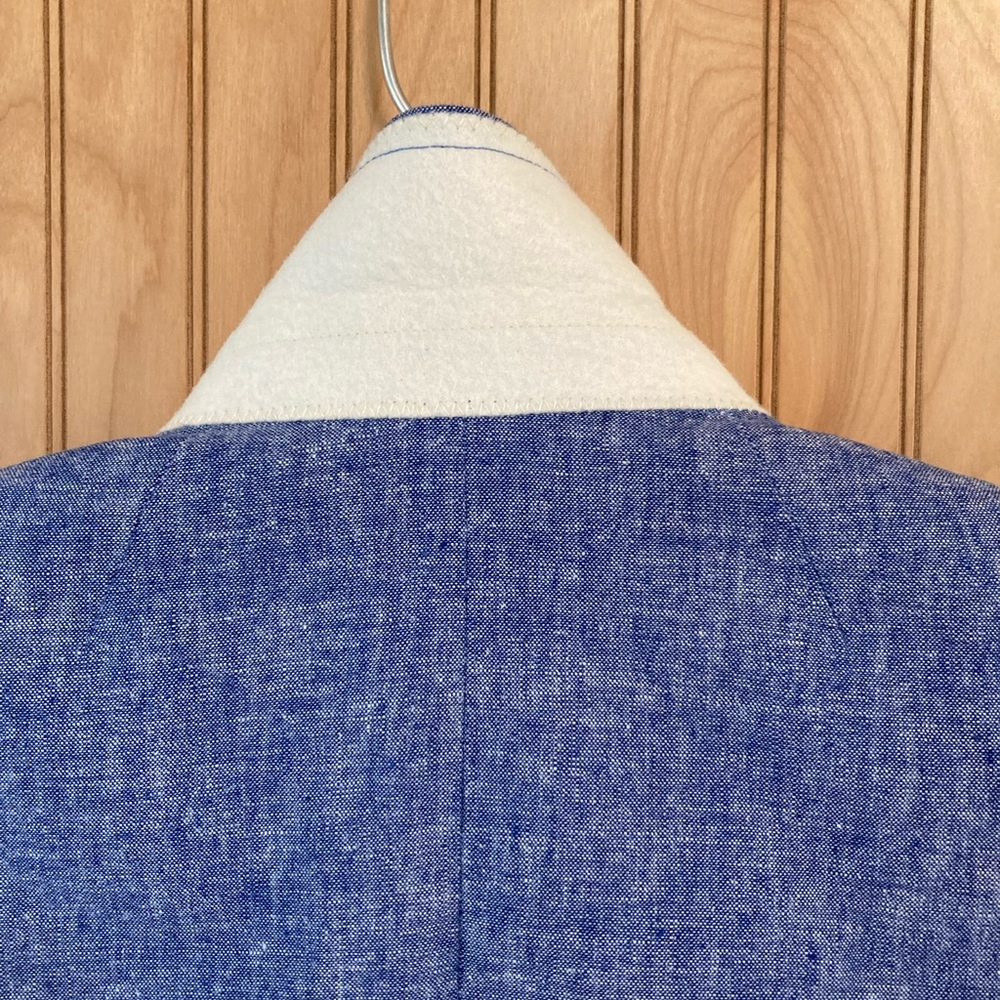 J Crew Chambray Linen Blazer size 00 - Picture 4 of 11